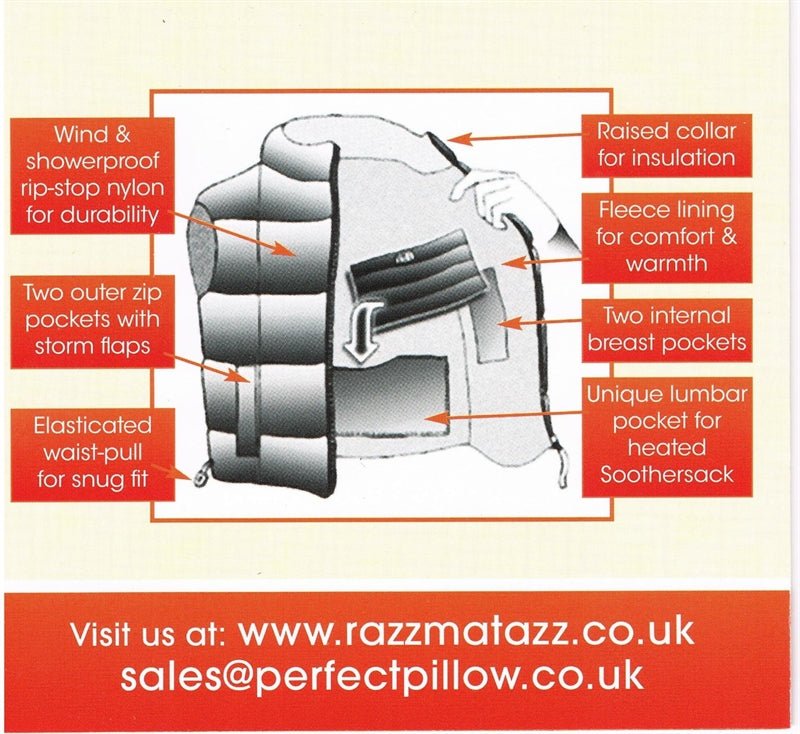 Handmade Heated Hot Jacket with Essential Oils — Natural Back Warmth