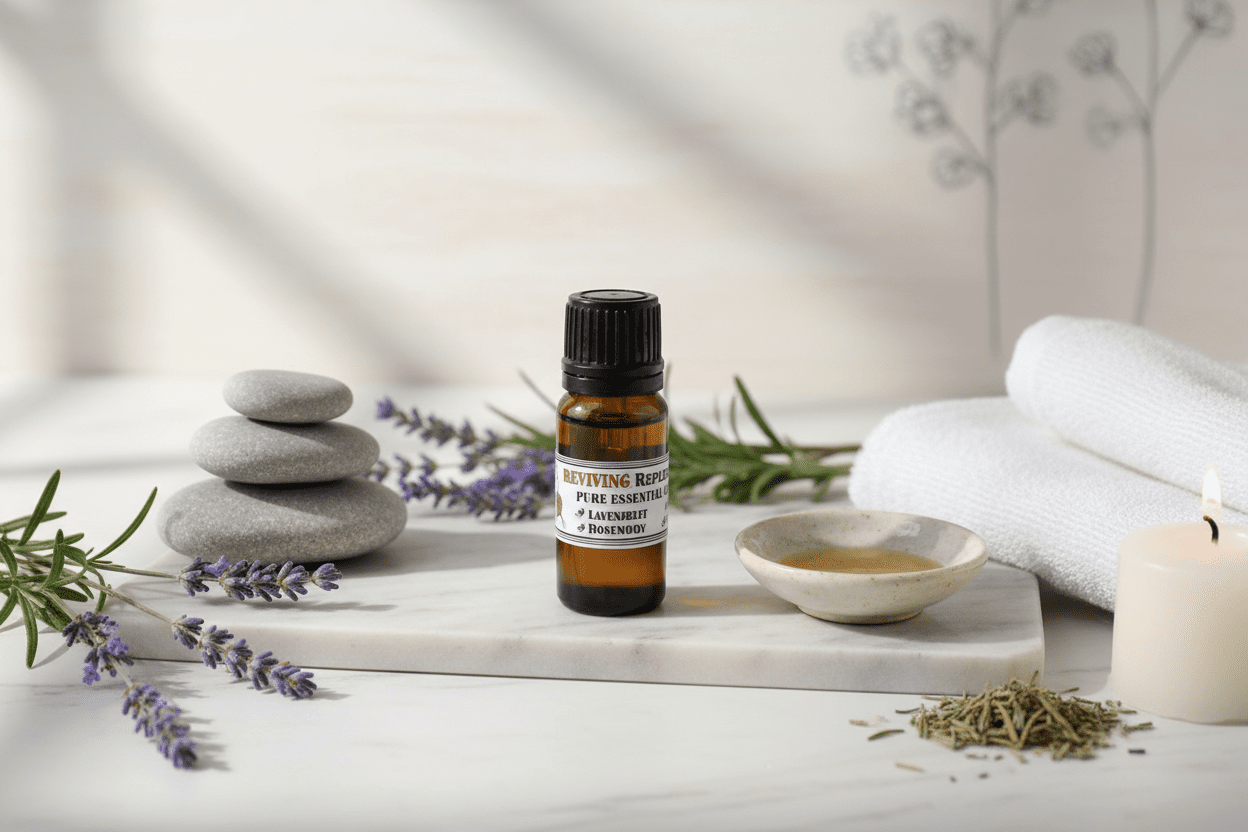 Replenishment Oil Balancing Blend in harmonious wellness setting