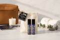 Traveller's Treat Massage Blend Twin Pack in travel wellness setting