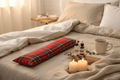 Wheat Bag with Essential Oil in spa wellness setting